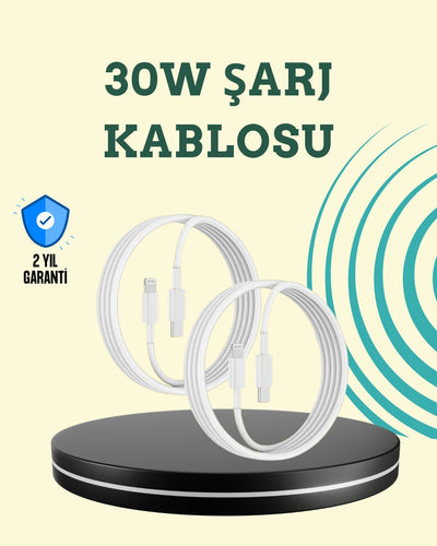 Aşırı Şarj ve Pil Koruması ile Akıllı Çipli Lightning Kablo 1.2m
