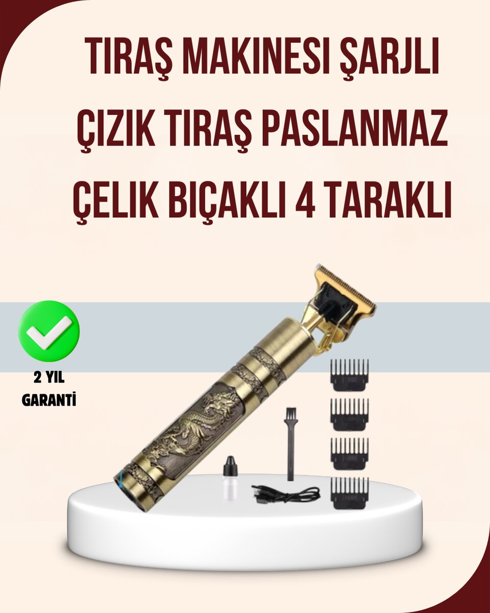 Titreşim Motorlu Erkek Saç ve Sakal Düzeltici