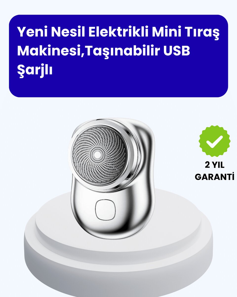 Cep Tipi Elektrikli Tıraş Makinesi – Güçlü Sessiz Su Geçirmez ve Ultra Taşınabilir