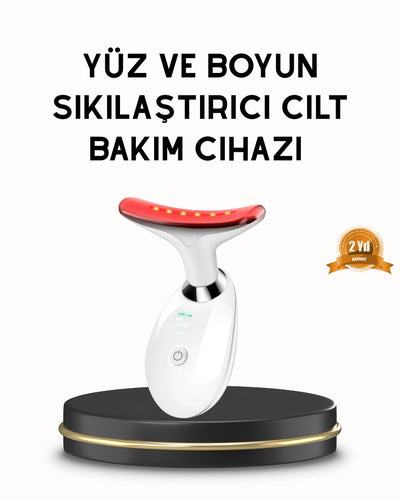 Boyun ve Gıdı Toparlayıcı EMS Cilt Sıkılaştırıcı 7000 Titreşim Isı Terapisi
