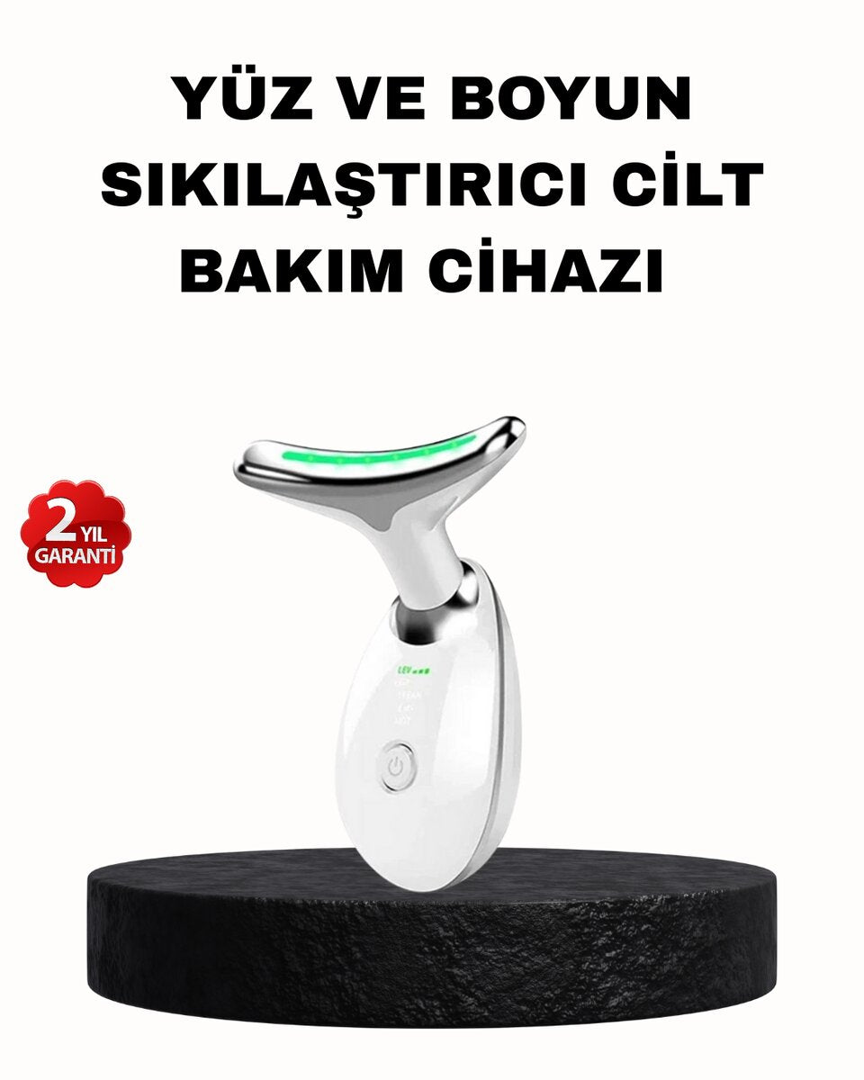 EMS Mikro Akım Yüz ve Boyun Sıkılaştırıcı Cihaz 7000 VPM Titreşim Isı Terapili