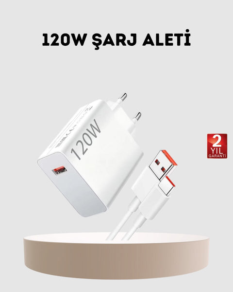 120W USB-C Şarj Adaptörü Süper Hızlı Şarj Güç Kaynağı Seti