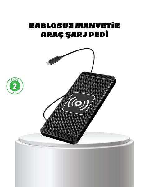 Manyetik Kablosuz Şarj Pedi 15W Hızlı Şarj Kaymaz Silikon Qi Destekli