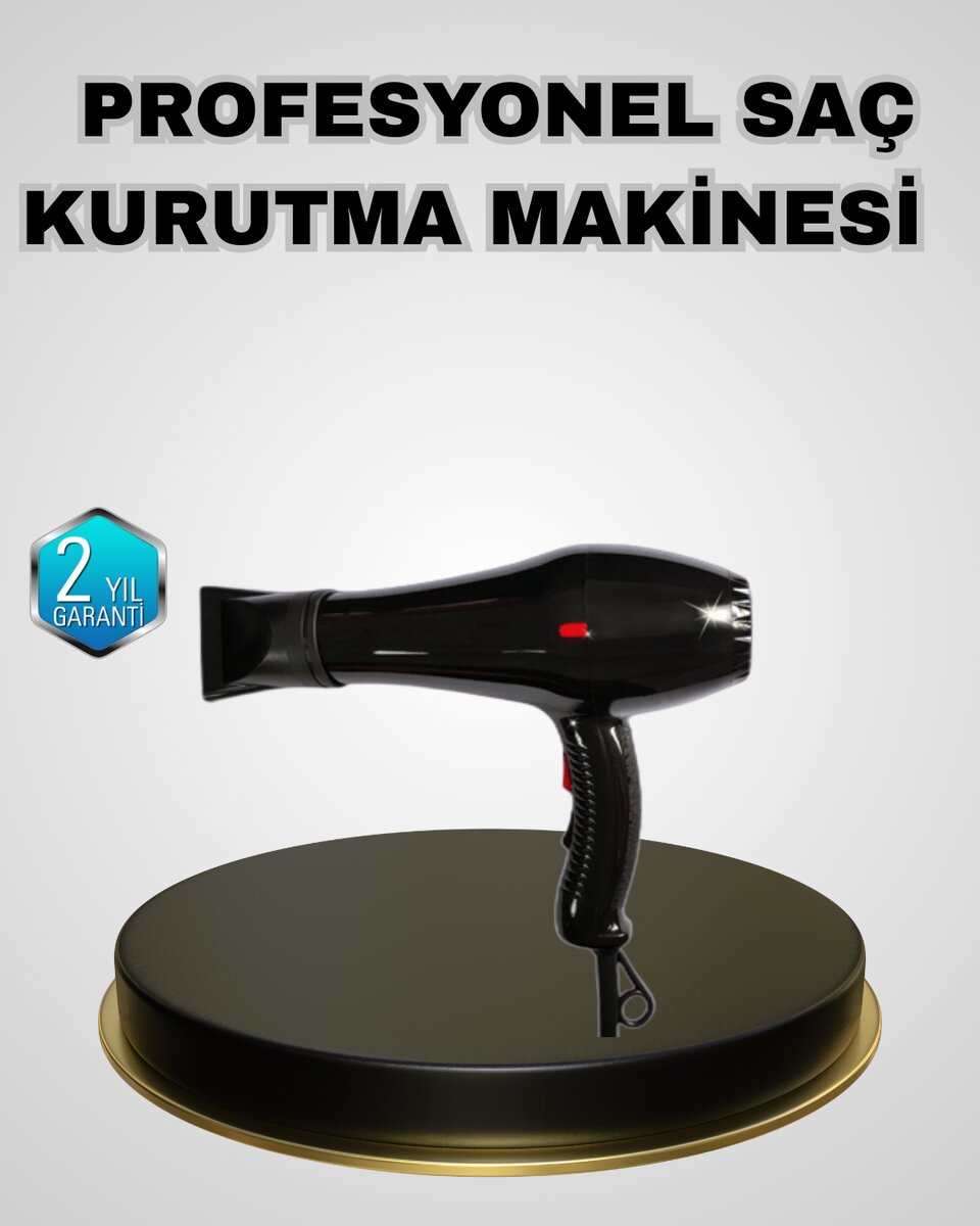 Profesyonel 2200W Fön Makinesi Soğuk Sıcak Üflemeli İki Kademeli