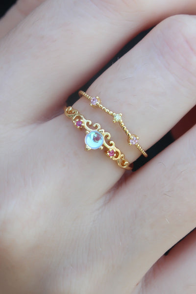 Gold Renk Zirkon Taşlı Taç Model Kadın Yüzük TG27BYK2665