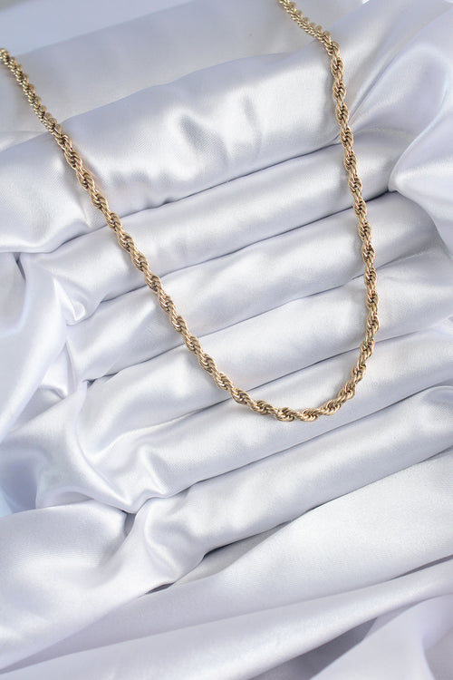 316L Çelik Gold Renk 60 cm Burgu Model Kadın Kolye TG27BKO7973 - görsel 2