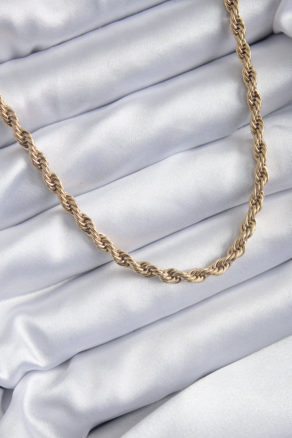 316L Çelik Gold Renk 60 cm Burgu Model Kadın Kolye TG27BKO7973 - Çok Renkli / Standart