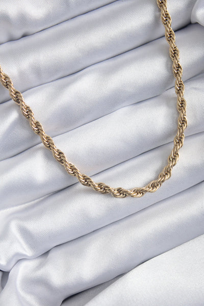 316L Çelik Gold Renk 60 cm Burgu Model Kadın Kolye TG27BKO7973