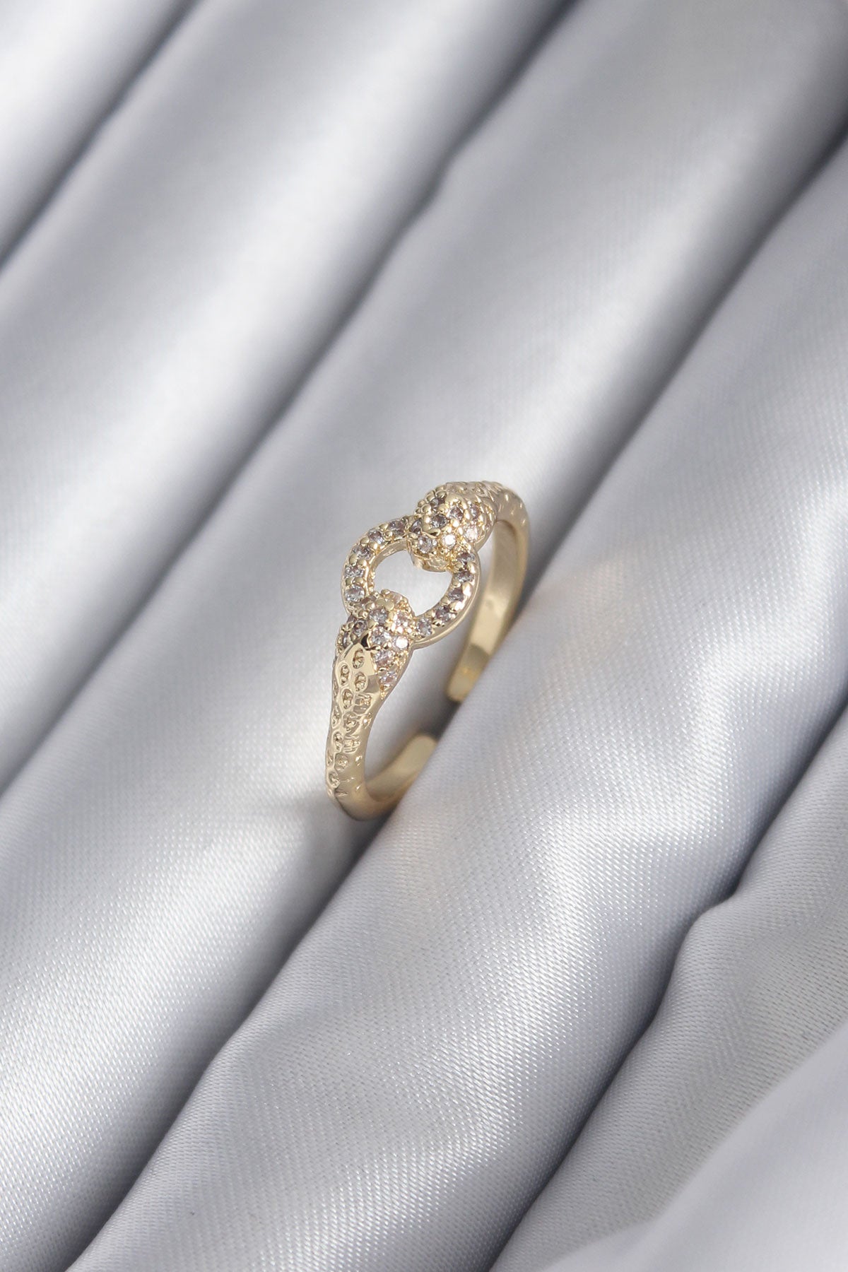 Pirinç Gold Renk Zirkon Taşlı Yılan Model Kadın Yüzük TG27BYK2923 - Çok Renkli / Standart