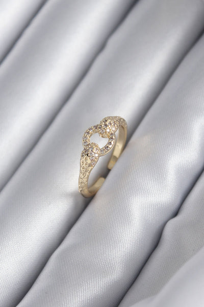Pirinç Gold Renk Zirkon Taşlı Yılan Model Kadın Yüzük TG27BYK2923
