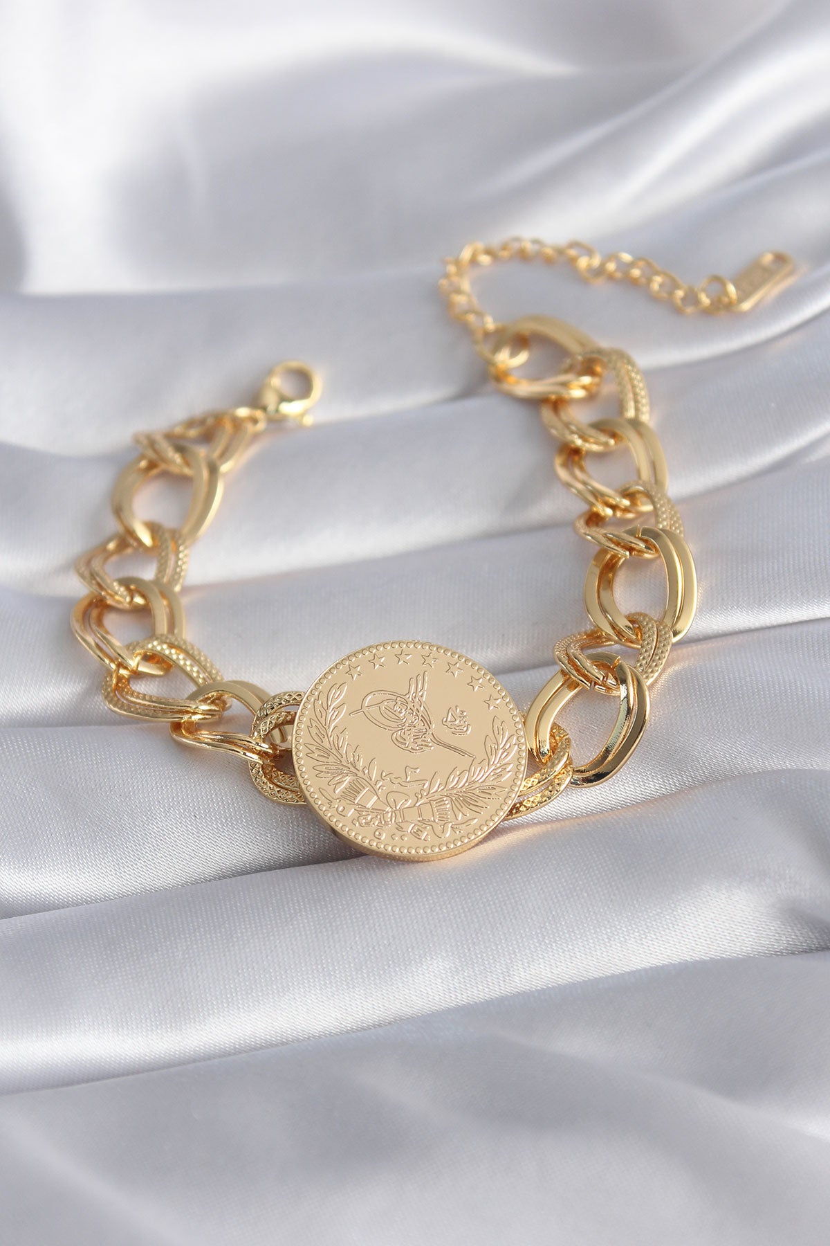 316L Çelik Gold Renk Reşat Altın Model Samanyolu Kadın Bileklik TG27BB5867 - Çok Renkli / Standart