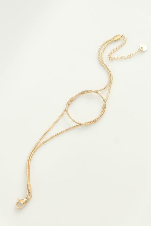 316L Çelik Gold Renk Düğüm Model Bileklik TG27BB6042 - görsel 2