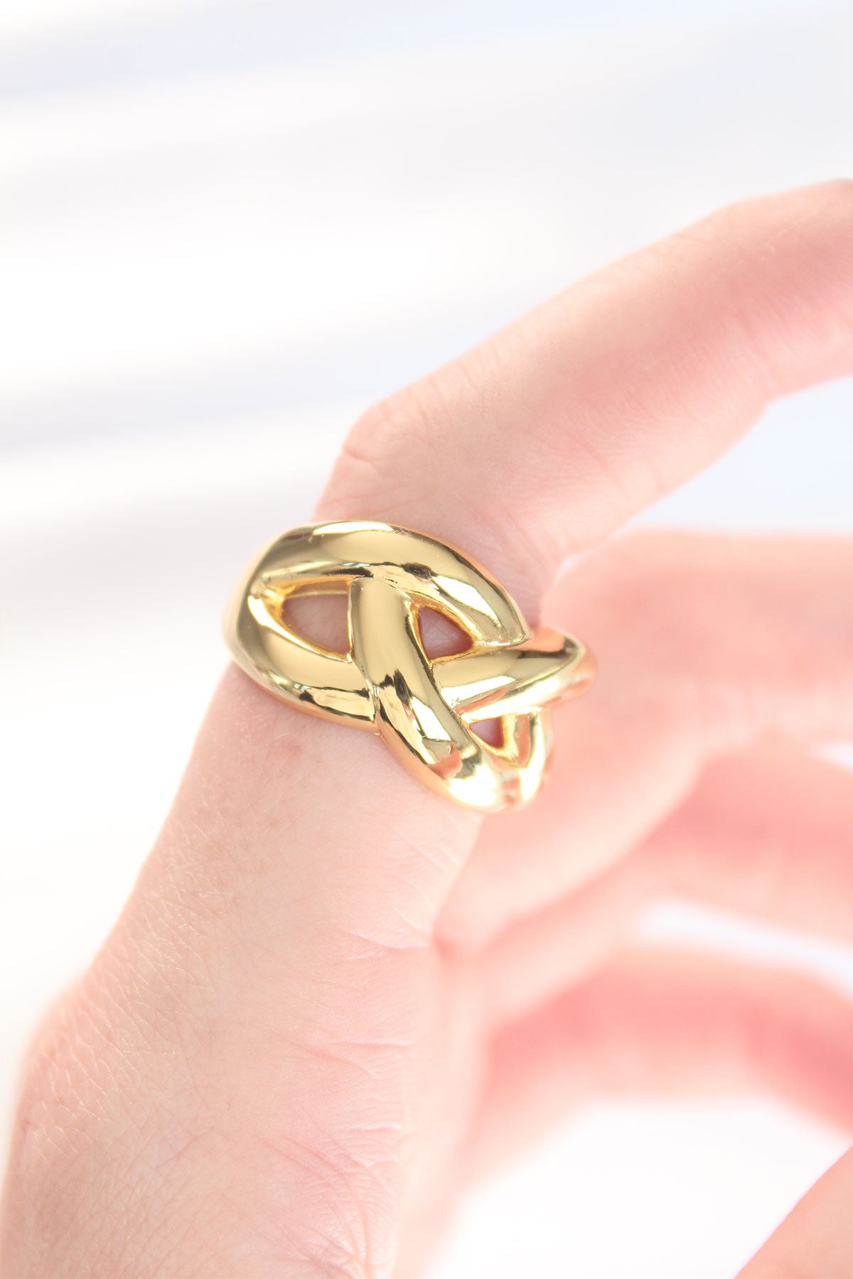 Düğüm Model Gold Renk Ayarlanabilir Yüzük TG27BYK3126 - Çok Renkli / Standart