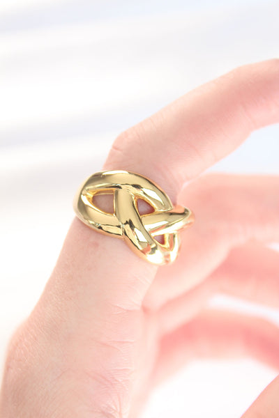 Düğüm Model Gold Renk Ayarlanabilir Yüzük TG27BYK3126