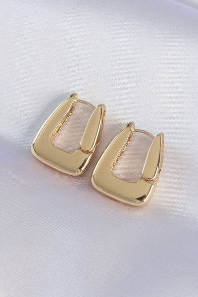 Pirinç Gold Renk Kalın Küpe TG27BKP8978