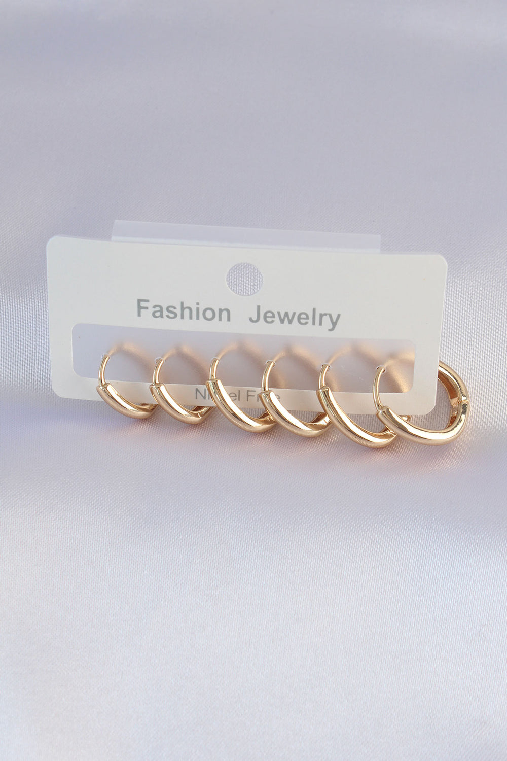 Pirinç Gold Renk Oval Küpe Seti TG27BKP9002