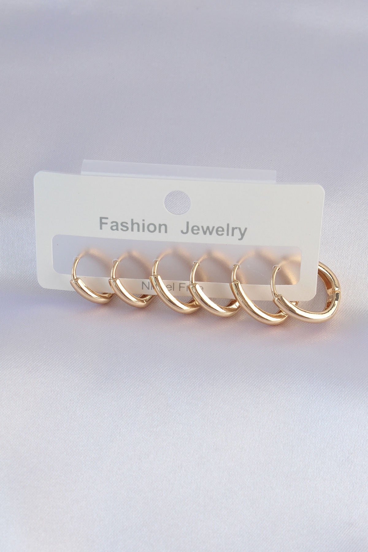 Pirinç Gold Renk Oval Küpe Seti TG27BKP9002 - Çok Renkli / Standart