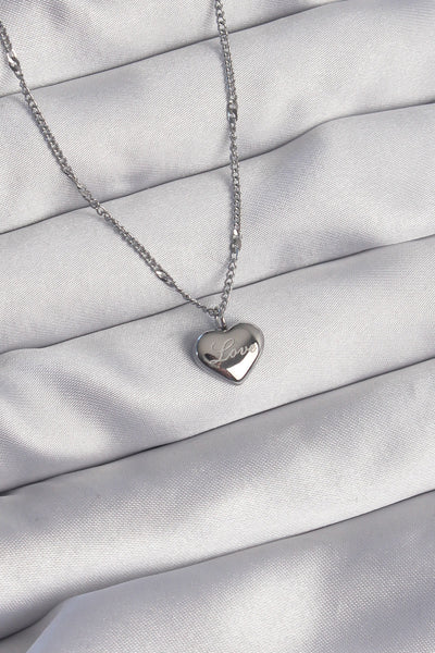 316L Çelik Gümüş Renk Kalp Model Love Kolye TG27BKO8932