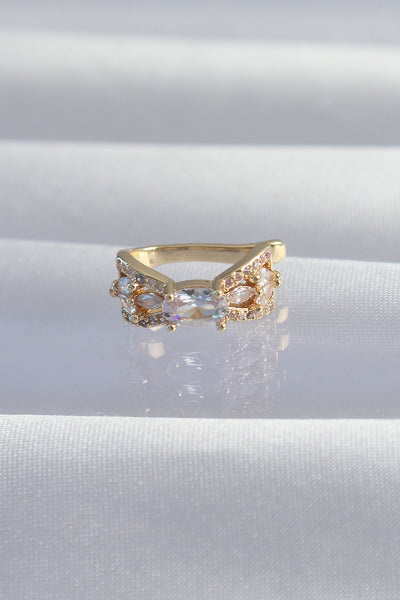 Pirinç Gold Renk Zirkon Taş Kaplama Earcuff Küpe TG27BKP9337