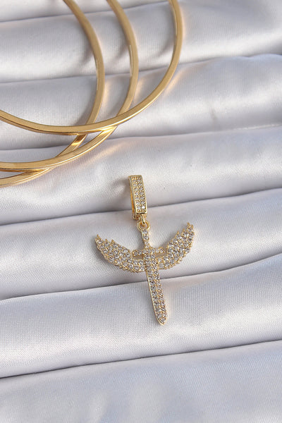 Pirinç Gold Renk Zirkon Taşlı Mikail Model Ajda Charm TG27BC1003