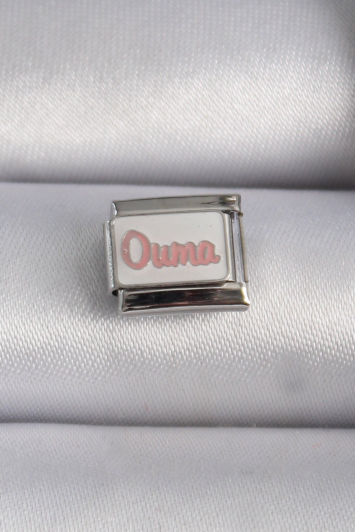 316L Çelik Gümüş Renk Beyaz Pembe Ouma İşlemeli Nomination Charm TG27BC1027 - Çok Renkli / Standart