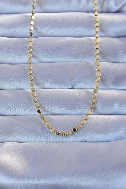 316L Çelik Gold Renk 60 cm Parçalı Ezme Kolye TG27BKO9470