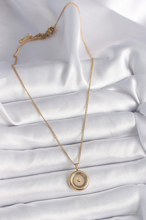 316L Çelik Gold Renk Zincir Gold Altın Model Kadın Kolye TG27BKO9572 - görsel 2