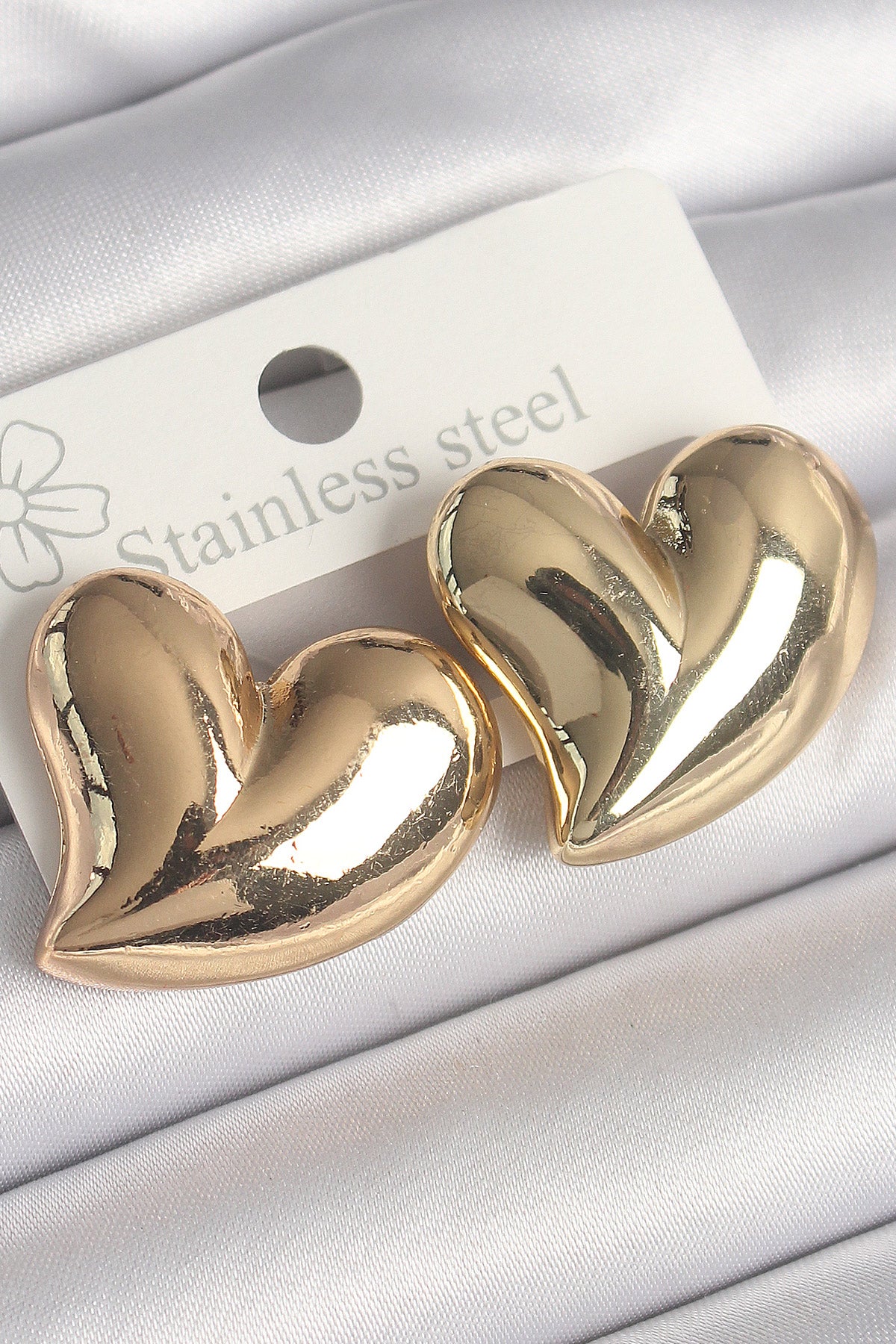 Pirinç Gold Renk Bomba Kalp Model Kadın Küpe TG27BKP10236 - Çok Renkli / Standart