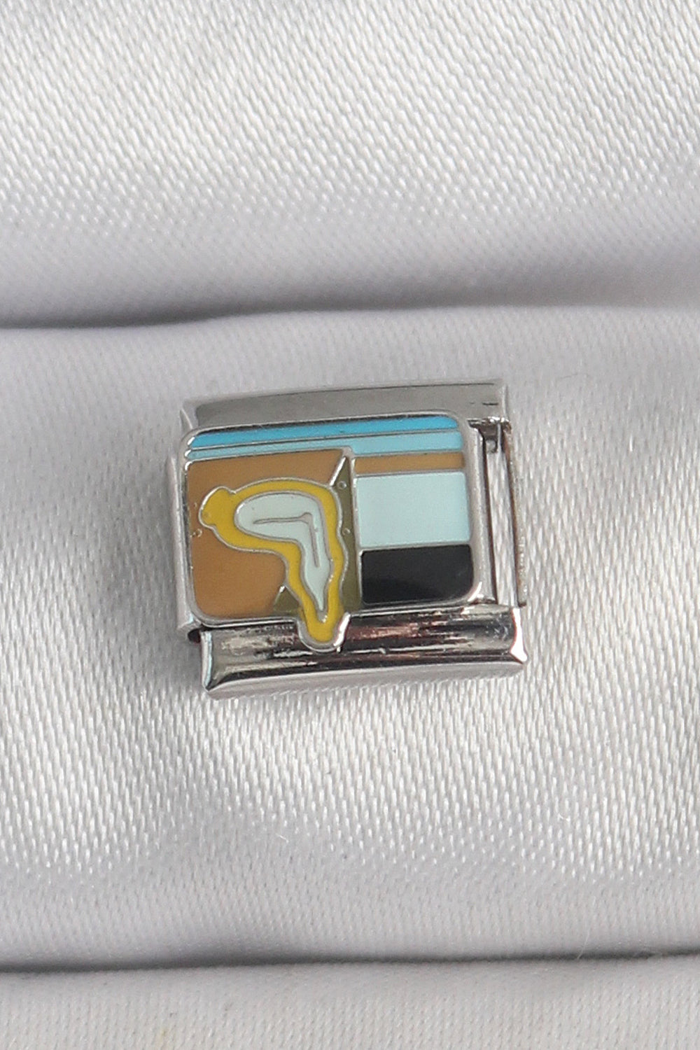 316L Çelik Gümüş Renk Renkli Portre Model Nomination Charm TG27BC1394