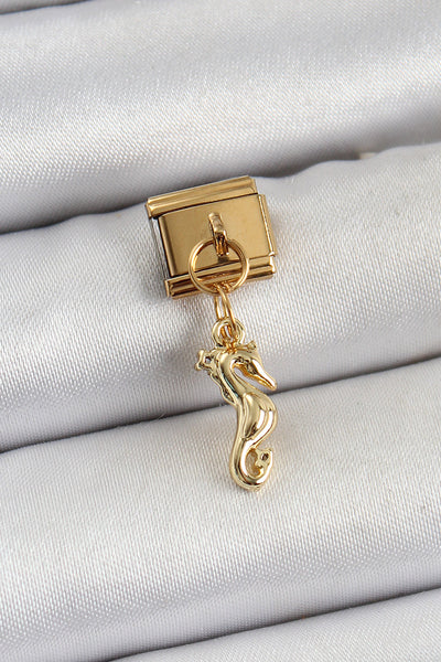 316L Çelik Sallantılı Deniz Atı Model Gold Renk Nomination Charm TG27BC1396