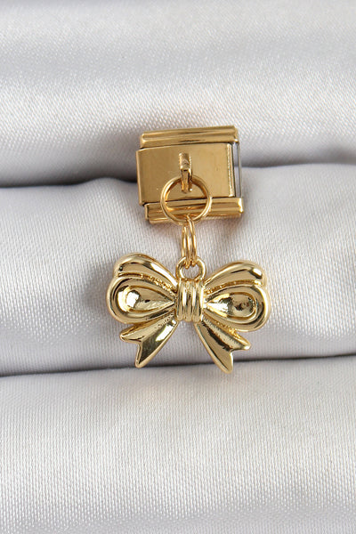316L Çelik Sallantılı Fiyonk Model Gold Renk Nomination Charm TG27BC1412