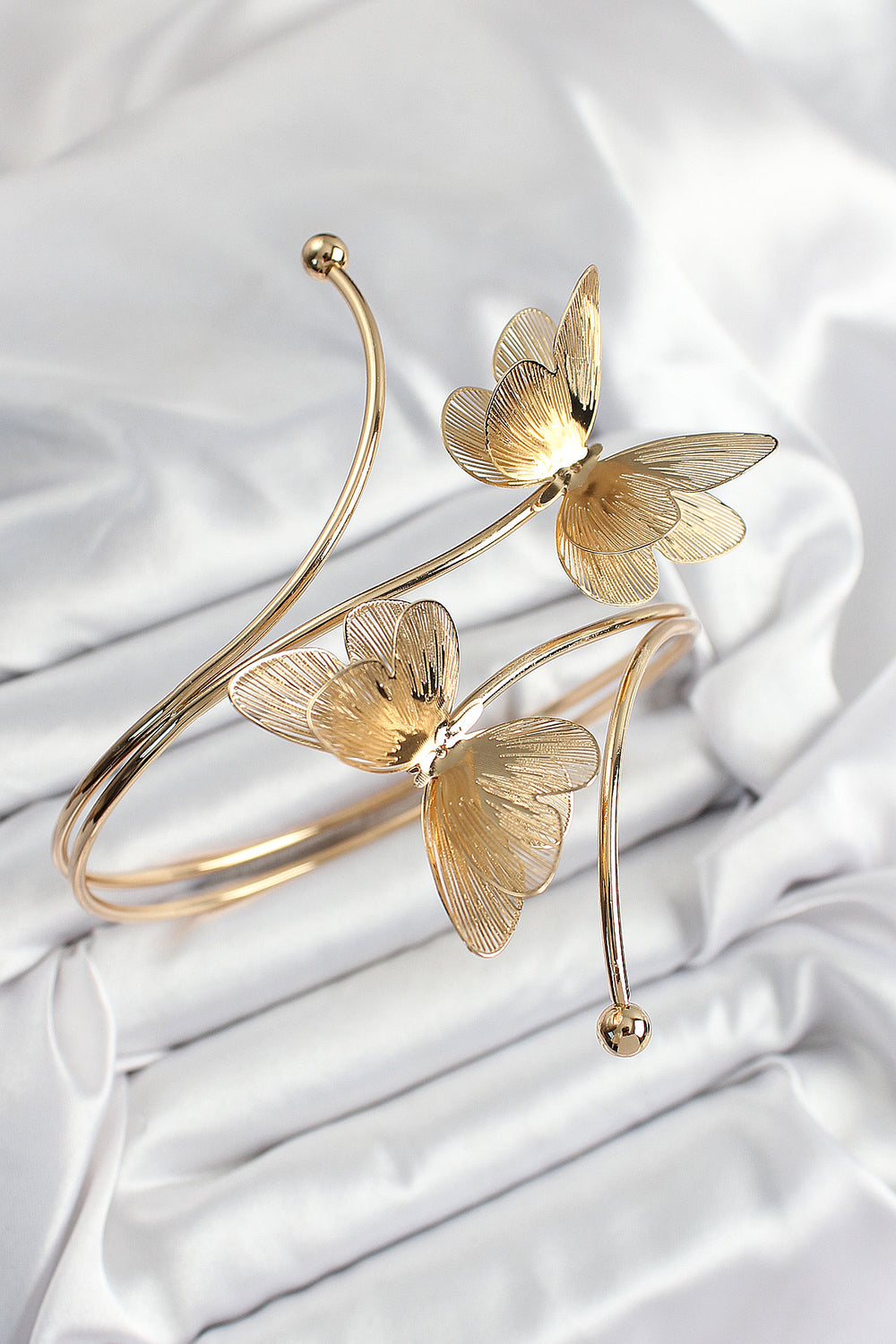 Pirinç Kelebek Model Gold Renk Kadın Pazu Bileklik TG27BB7431