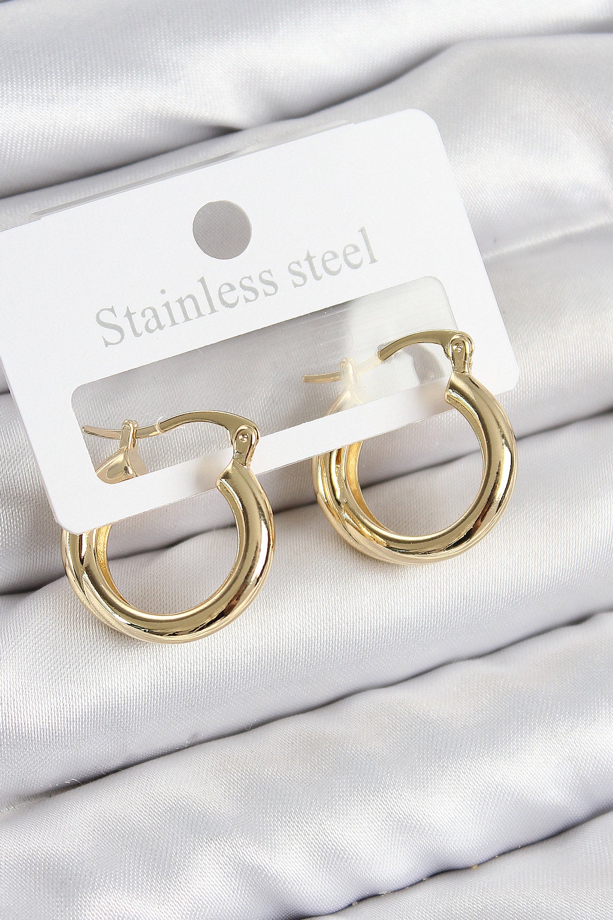 Pirinç Halka Model Gold Renk Kadın Küpe TG27BKP11037 - Standart / Standart