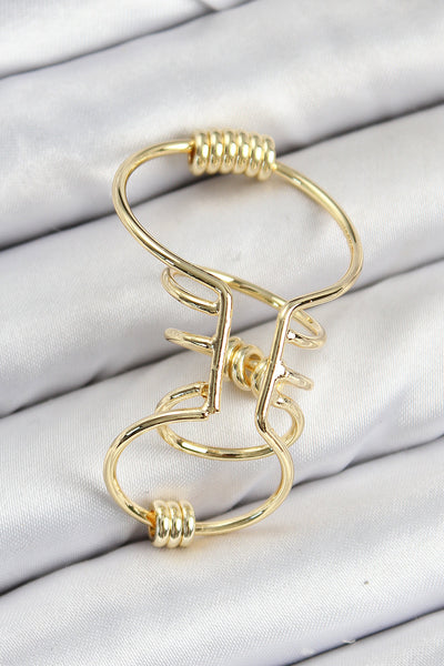 Pirinç Halkalı Model Gold Renk Kıkırdak Küpe TG27BKP11060