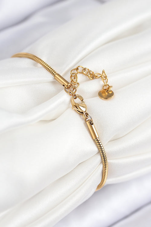 316L Çelik Göz Charm Model Gold Renk Kadın Bileklik TG27BB7843