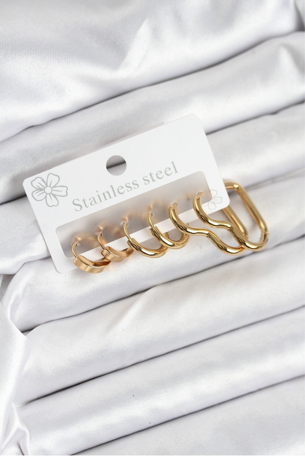 316L Çelik Gold Renk Kadın Küpe Seti TG27BKP11691