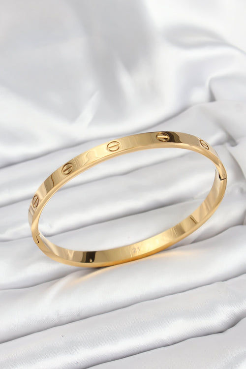 316L Çelik Gold Renk 65 mm Kadın Kelepçe Bileklik TG27BB7912