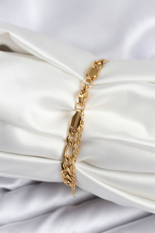 316L Çelik Gold Renk Oval Yazı Yazmaya Uygun Kadın Bileklik TG27BB7917 - görsel 2