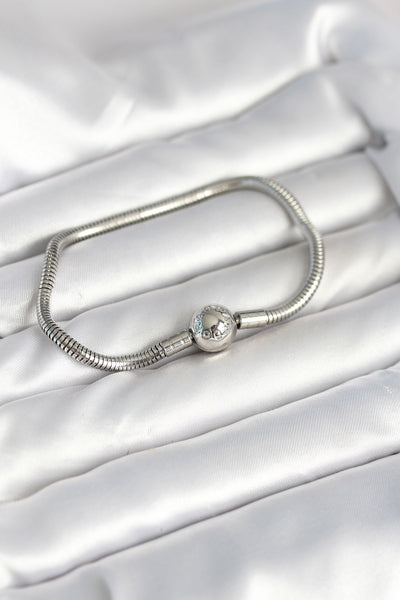 Gümüş Renk Pirinç Charm Bileklik TG27BB8015