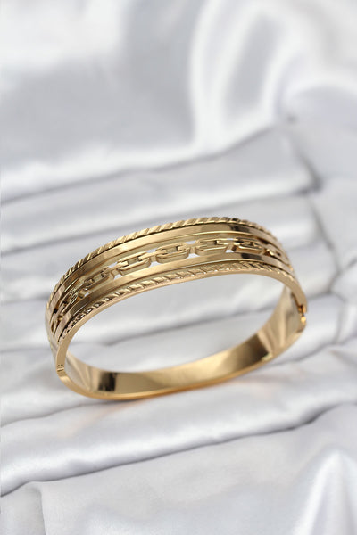 316L Çelik Gold Renk Vintage Model Kadın Kelepçe Bileklik TG27BB8071