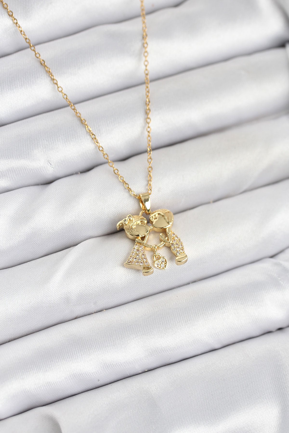 316L Çelik Zincir Gold Renk Erkek Kız Model Kadın Kolye TG27BKO10617 - Çok Renkli / Standart