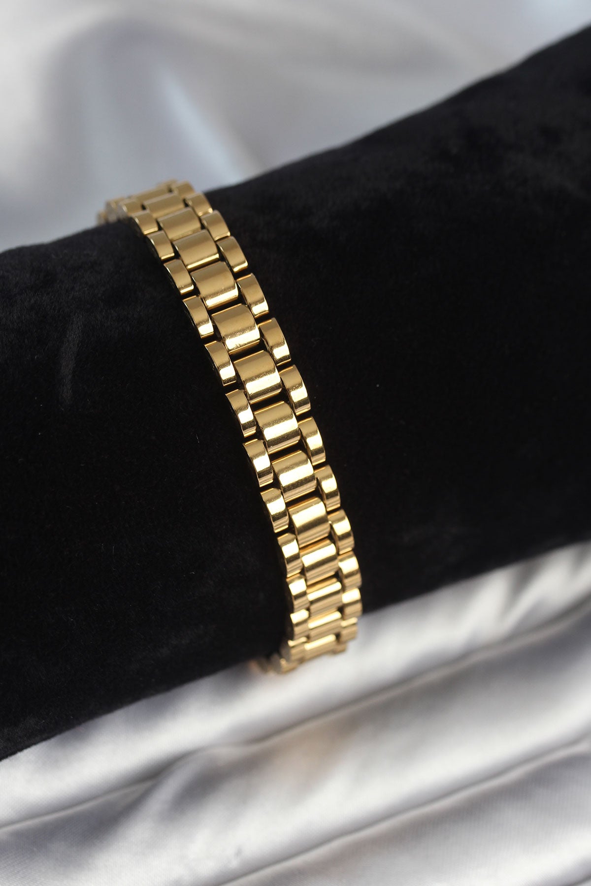 316L Çelik Gold Renk 9 mm Kalınlık Erkek Bileklik TG27EB3770 - Çok Renkli / Standart