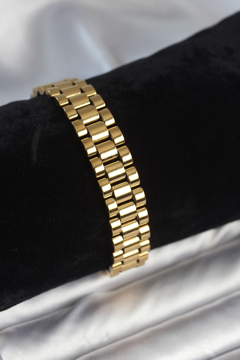 316L Çelik Gold Renk 12 mm Kalınlık Erkek Bileklik TG27EB3776