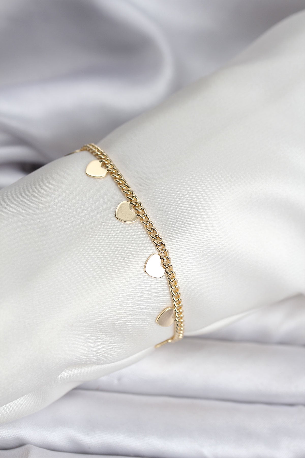 14K Gold Renk Kaplama Kalpli Model CM Kadın Bileklik TG27BB8131 - Çok Renkli / Standart