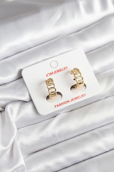 14K Gold Renk Kaplama Samanyolu Model CM Kadın Küpe TG27BKP11406