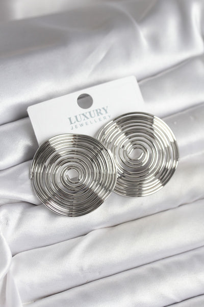Pirinç Gümüş Renk Circle Model Kadın Küpe TG27BKP11436