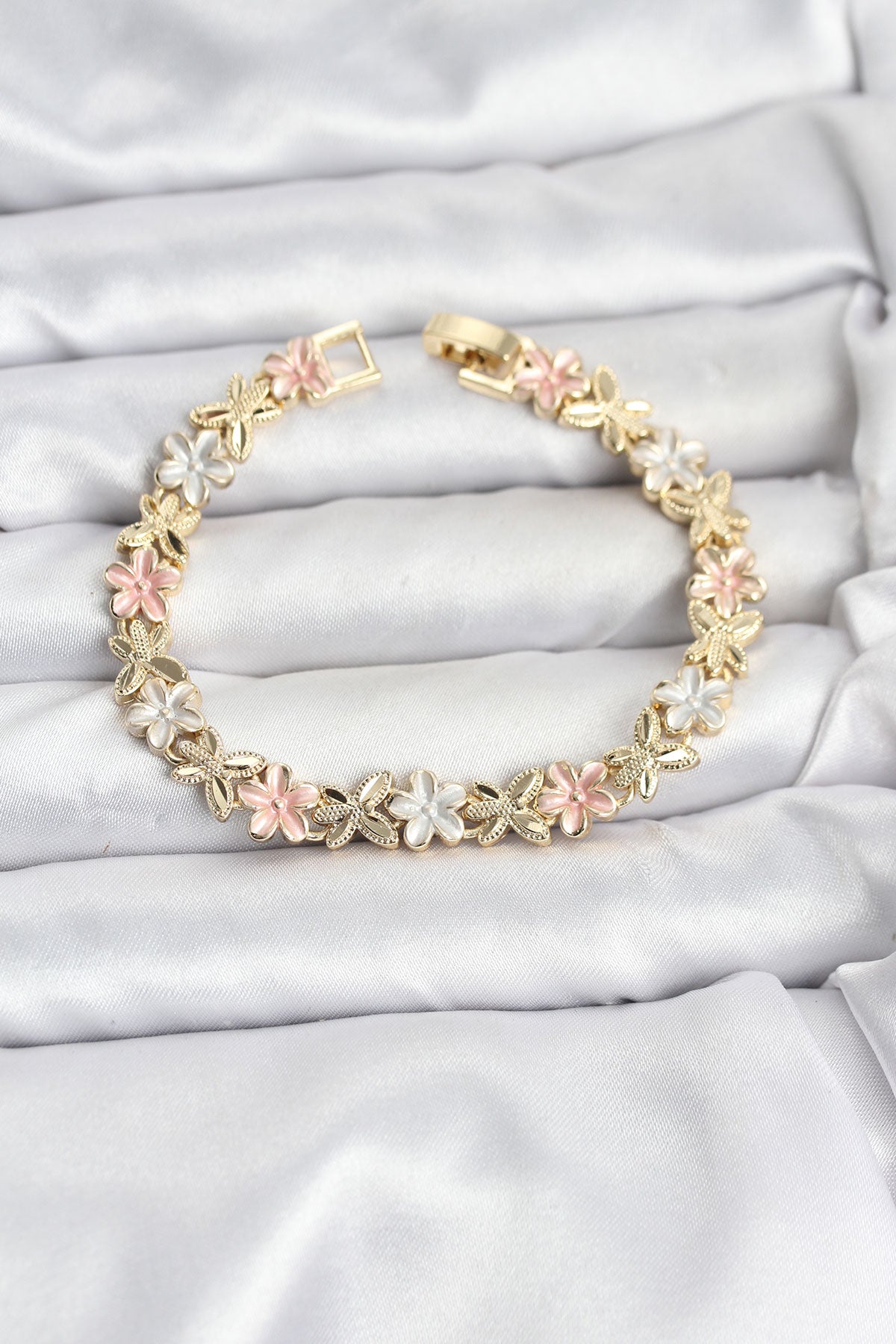 Lotus Model Pirinç Gold ve Pembe Renk Kadın Bileklik TG27BB8146 - Çok Renkli / Standart