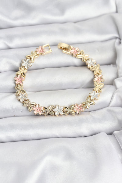 Lotus Model Pirinç Gold ve Pembe Renk Kadın Bileklik TG27BB8146