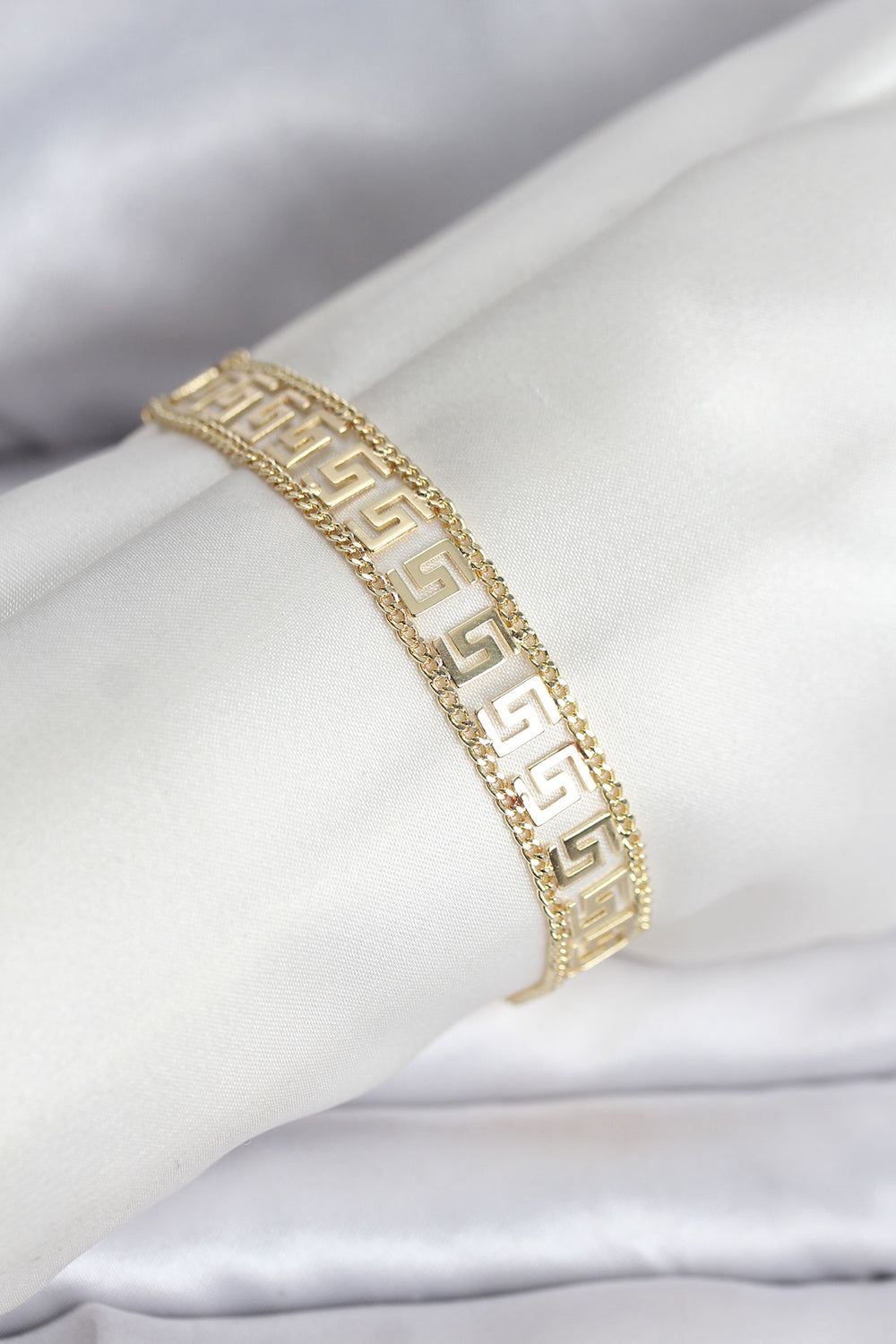 316L Çelik Gold Renk Labirent Model Kadın Bileklik TG27BB8158