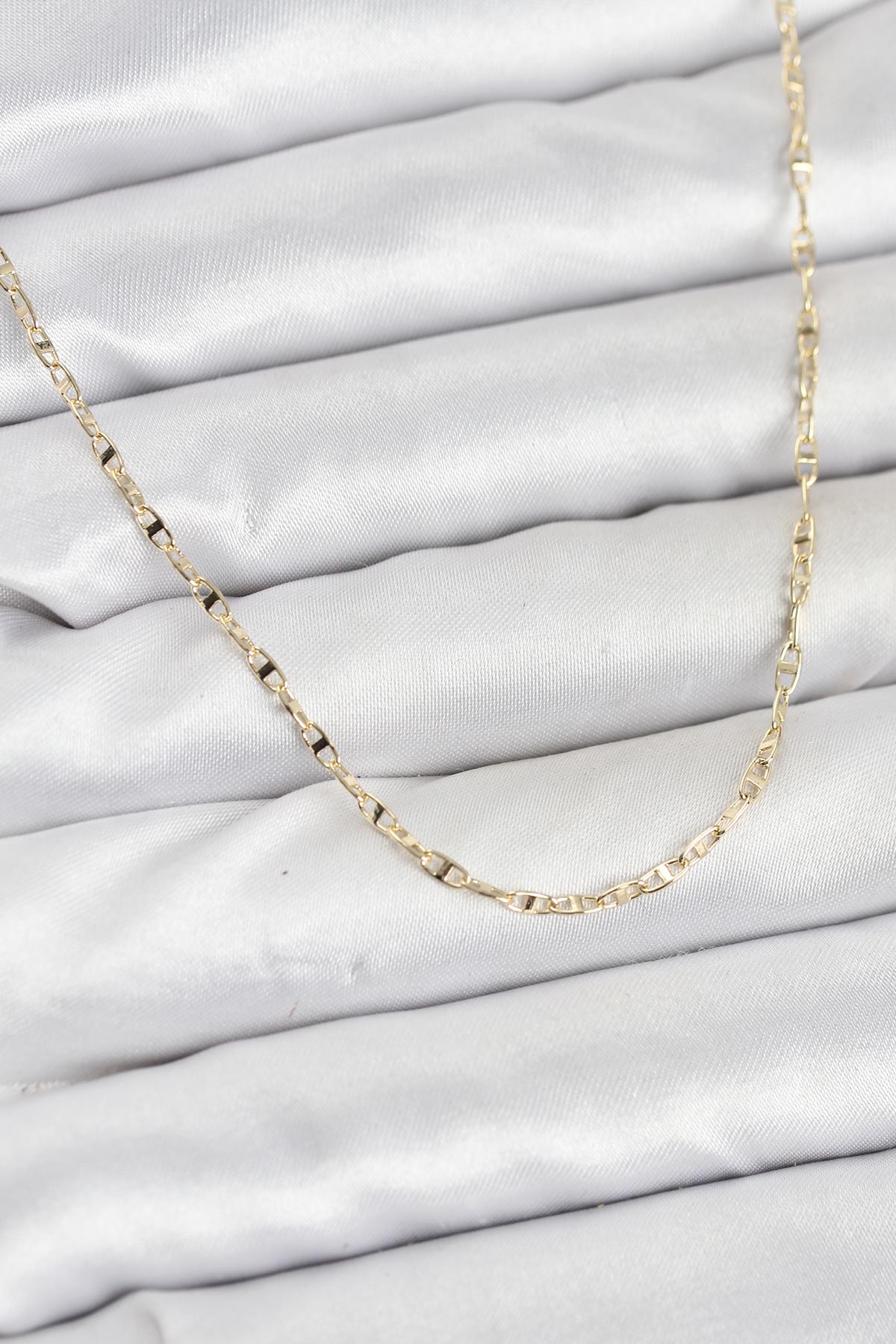 CM 14K Gold Renk Pirinç Gemi Zinciri Model Kadın Kolye TG27BKO10918 - Çok Renkli / Standart